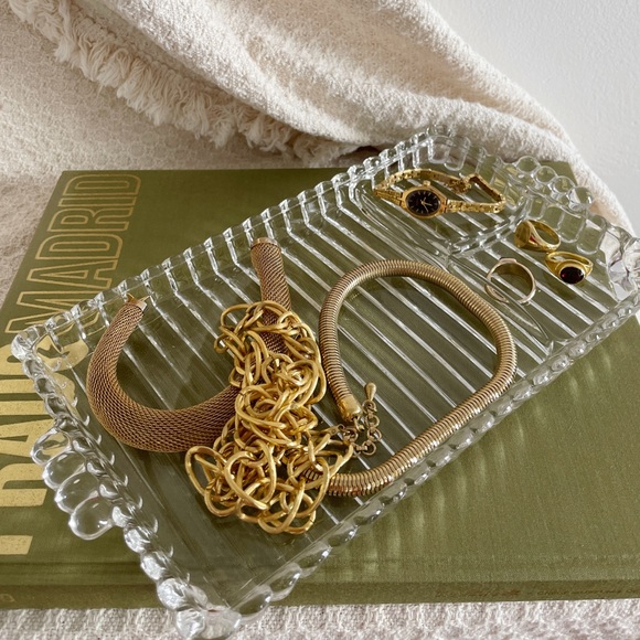Vintage Glass Vanity Tray